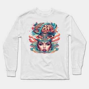 Psychedelic Woman Long Sleeve T-Shirt